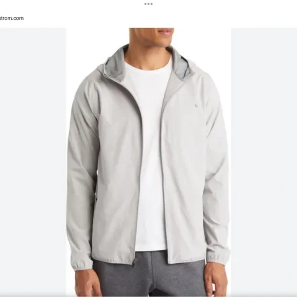 Vuori Men’s gray Outdoor Trainer Full Zip Hooded Shell - Picture 1 of 6